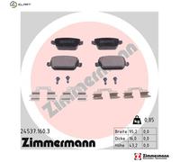 ZIMMERMANN Brake Pad Set 24537.160.3 - Disc Brake for Land Rover & Volvo (LR2, S80L)