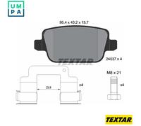 Textar Car Brake Pad Rear Caliper Screws For Land Rover 2453701