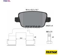 Textar Car Brake Pad Rear Caliper Screws For Land Rover 2453701