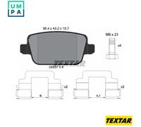 TEXTAR 2453703 Brake pad set
