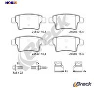 BRAKE PAD SET DISC BRAKE 24540 00 704 00 FOR CITROEN C4/PICASSO/MPV/GRAND 1.7L