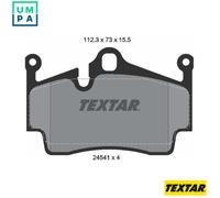 For Porsche Genuine OE Textar Brake Pads Full Set Of 4 Rear 2454101