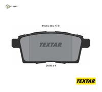 Brake pads 2454501 TEXTAR for MAZDA CX-7 CX-9