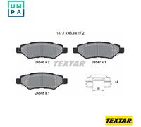 TEXTAR 2454601 Brake pad set