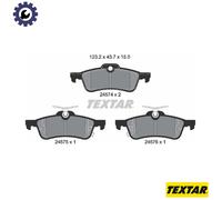 TEXTAR 2457401 Brake Pads Set Rear for Yaris Charade