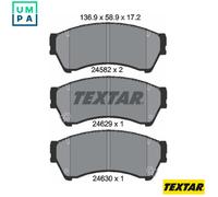 Textar Brake Pads Set 2458202 - Front Genuine OE Full Set of 4 - 6U2Z2V001D 6U2Z2V001F G3YA3328Z