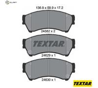 Textar Brake Pads Set 2458202 - Front Genuine OE Full Set of 4 - 6U2Z2V001D 6U2Z2V001F G3YA3328Z
