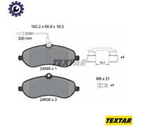 Textar Brake Pad Set Front 2459501 - Full Set of 4, Fits Citroen, Fiat, Peugeot, Toyota