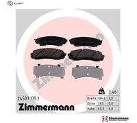 ZIMMERMANN 24597.175.1 Brake pad set