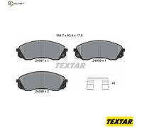 Brake Pads Full Set Of 4 Front With Accessories 2459701 Textar Hyundai Kia