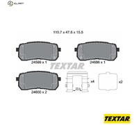 Textar Brake Pad Set 2459904 – Fits Hyundai & Kia (Sorento ix55, Veracruz)