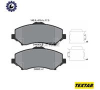 Textar Front Brake Pads 2460402 - Genuine OE Full Set of 4 - Fits Dodge Journey, Jeep Wrangler, VW