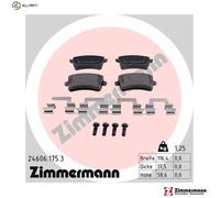 Brake pads 24606.175.3 ZIMMERMANN for AUDI Q5 A5 A5 Sportback A5 Convertible
