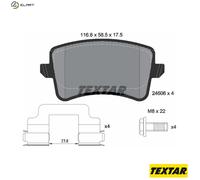 TEXTAR 2460601 Brake pad set