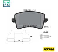 TEXTAR 2460601 Brake pad set