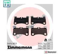 Brake pads 24614.165.9 ZIMMERMANN for AUDI VW PORSCHE
