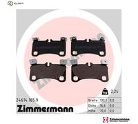 Brake pads 24614.165.9 ZIMMERMANN for AUDI VW PORSCHE