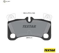 Textar Brake Pad Set 2461401 - Rear Full Set of 4 with Counterweights - Genuine OE