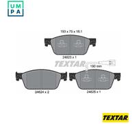 For VW Genuine OE Textar Brake Pads Full Set Of 4 Front 2462301