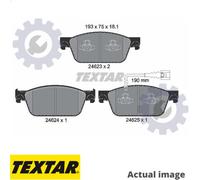 For VW Genuine OE Textar Brake Pads Full Set Of 4 Front 2462301