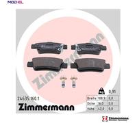 Brake pads 24635.160.1 ZIMMERMANN for HONDA CR-V III CR-V IV