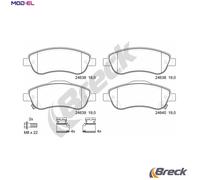 Brake Pad Set, disc brake BRECK 24638 00 701 00 For HONDA