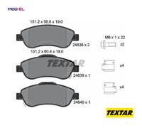 Textar Car Brake Pad Front Caliper Screws For Honda 2463801