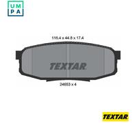 Fits TEXTAR 2465301 BRAKE PADS /R/LEXUS LX,07- LAND CRUISER ✅UK Seller