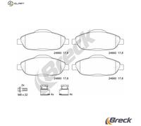 Brake pads 24660 00 701 00 BRECK for PEUGEOT 308 I 308 SW I 3008 I MPV 308 CC