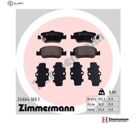 BRAKE PAD SET DISC BRAKE 24664.160.1 FOR TOYOTA COROLLA/iM/ALTIS AURIS BLADE
