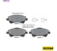 Textar Car Brake Pad Front Acoustic Wear Warning For Toyota 2466801
