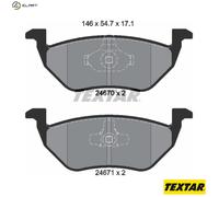 Textar Rear Disc Brake Pad Set 2467001 - Fits Ford & Mazda - 1 Year Warranty