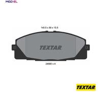 Brake Pads Full Set Of 4 Front 2468001 Textar Toyota