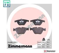 BRAKE PAD SET DISC BRAKE 24688.200.1 FOR BMW N20 B20 C 2.0L 4cyl 5 SERIES 2.5L