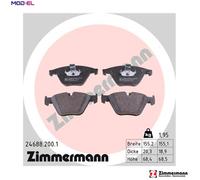 Brake pads 24688.200.1 ZIMMERMANN for BMW 5 6 Convertible 6 Coupe 5 Touring