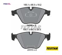 Textar Front Brake Pads fits BMW 5 Series 6 RWD F10 2468801