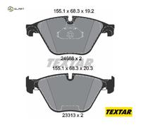 BRAKE PAD SET DISC BRAKE 2468801 FOR BMW N55 B30 A 3.0L 6cyl 5 SERIES N47D20