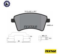 Textar Front Brake Pads 2469301 for Mercedes-Benz Citan, Renault Kangoo - Set of 4 with accessories