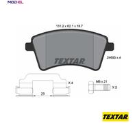 Front Brake Pads For Disc Fits Mercedes-Benz Citan Renault Kangoo TEXTAR 2469301
