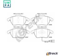 Brake Pad Set, disc brake BRECK 24696 00 701 10 For VW, SKODA, AUDI, SEAT