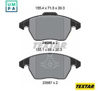 Brake Pads Full Set Of 4 Front 2469601 Textar Audi Seat VW