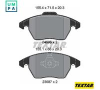For Audi Seat VW Genuine OE Textar Brake Pads Full Set Of 4 Front 2469601
