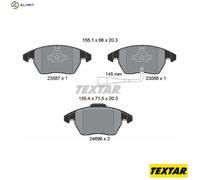 Textar Car Brake Pad Front Integrated Wear Warning Contact For Audi 2469602