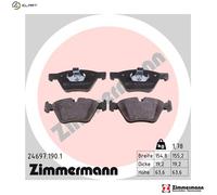 BRAKE PAD SET DISC BRAKE 24697.190.1 FOR BMW N52B25BF/B/AF/A 2.5L 6cyl 5 F10