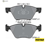 Textar 2469701 Brake Pad Set, Disc Brake