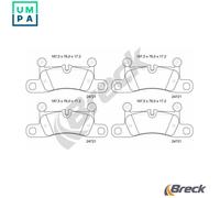 Brake pads Ceramic 24721 00 553 00 BRECK for PORSCHE VW