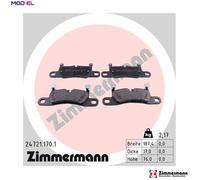 Brake pads 24721.170.1 ZIMMERMANN for PORSCHE VW