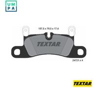 Textar Rear Brake Pad Set 2472102 – Full Set of 4 with Counterweights – Fits Porsche Cayenne