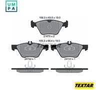 Textar Front Brake Pad Set 2472201 - Disc - Fits Mercedes-Benz E-Class S-Class - 1 Year Warranty