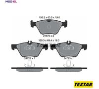 Front Brake Pad Set For Disc Fits Mercedes-Benz E-Class S-Class TEXTAR 2472201